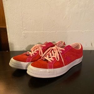 Vintage Red Suede Converse Lowtops